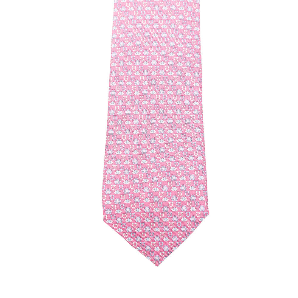 Pink Gancini Printed Tie 2