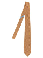 Orange Signature Printed Tie 1