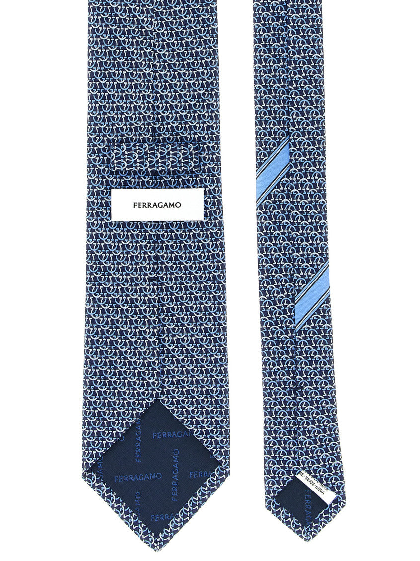 Navy Blue Geometric Pattern Tie 2