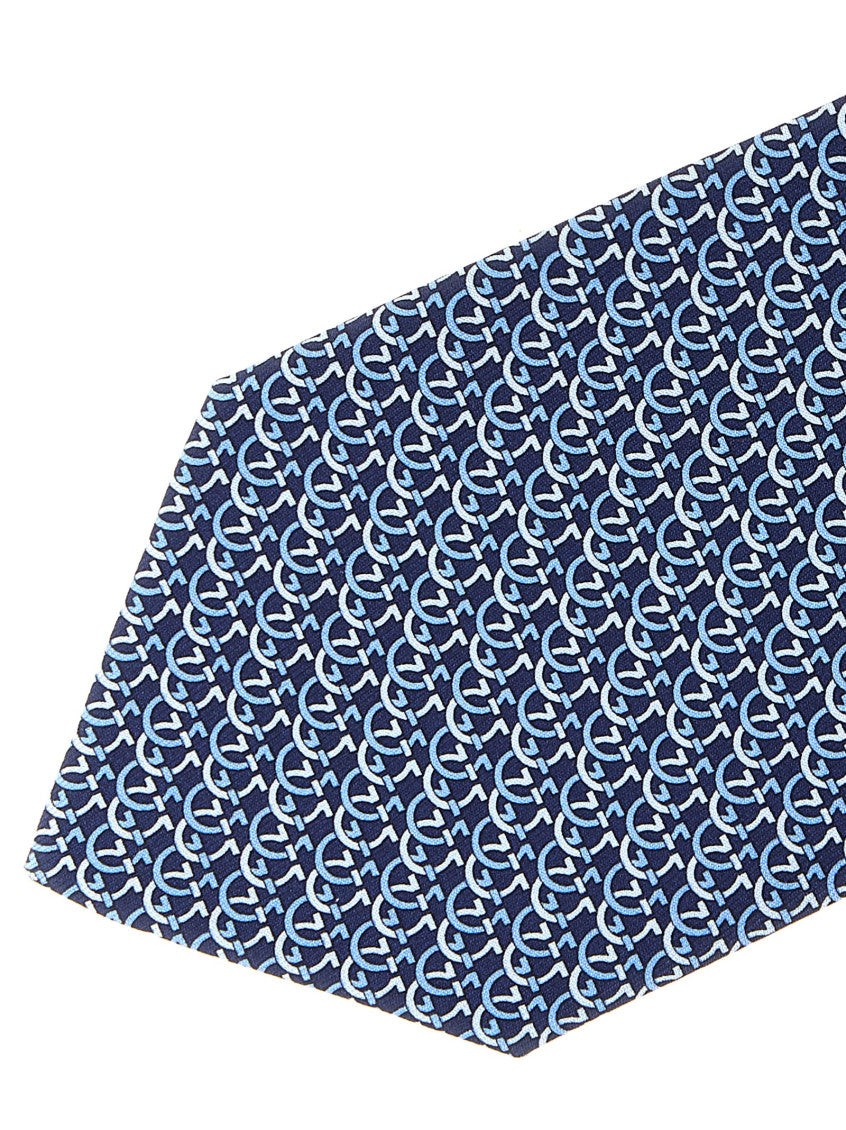 Navy Blue Geometric Pattern Tie 3