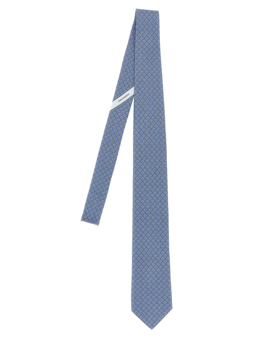 Blue Tetris Printed Tie 1