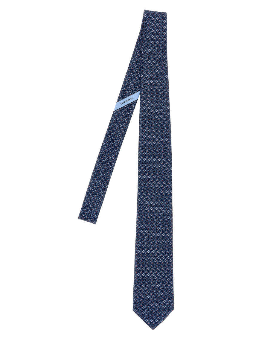 Blue Tetris Pattern Tie 1