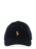 Black Corduroy Logo Baseball Cap 1