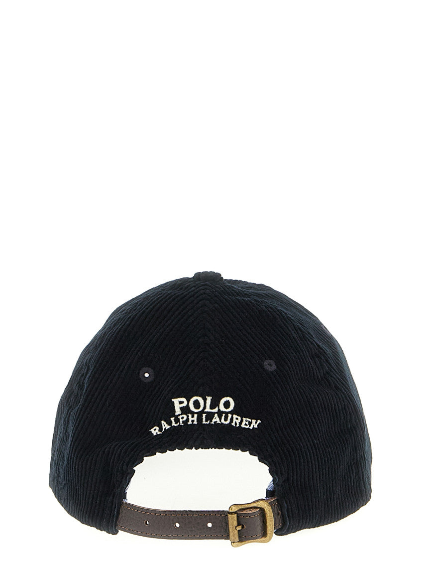Black Corduroy Logo Baseball Cap 3