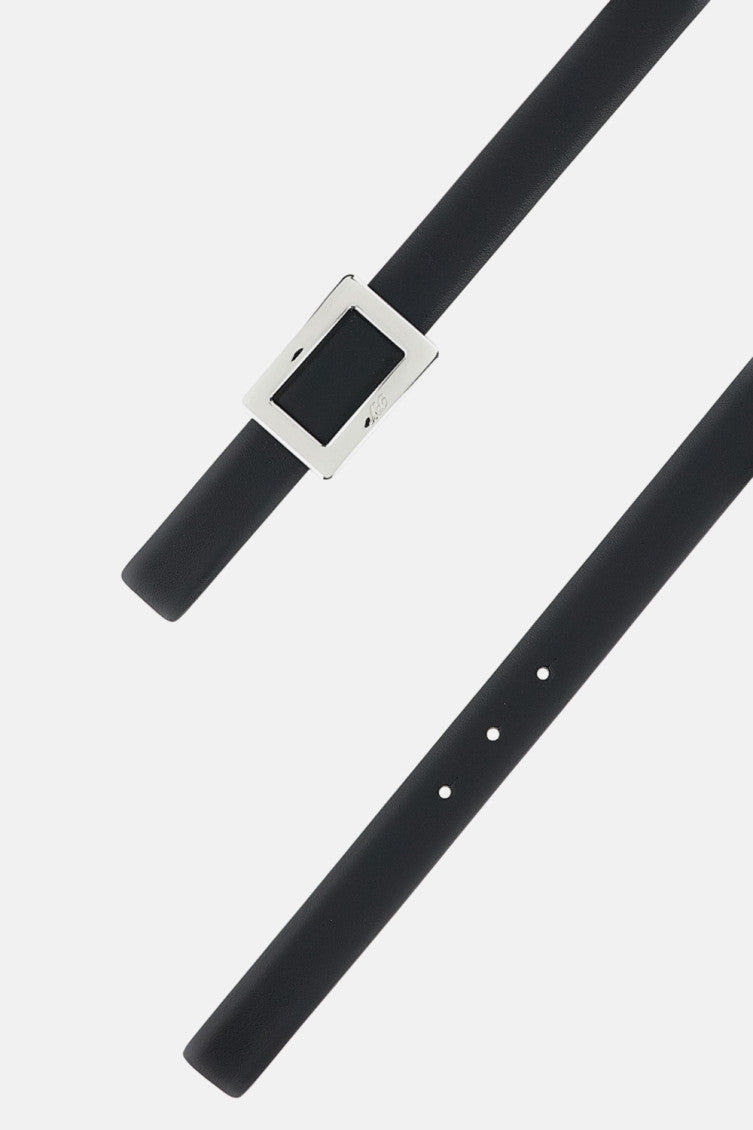 Black Logo Buckle Belt 2