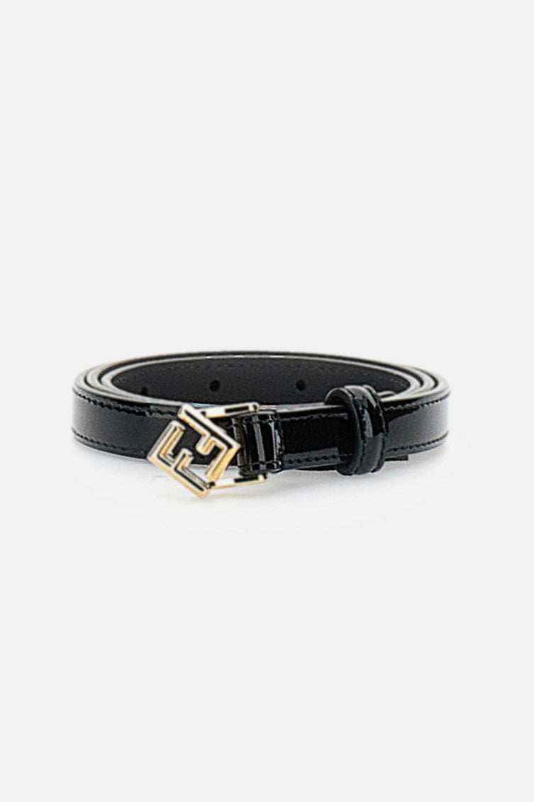 Black Logo Buckle Belt 1