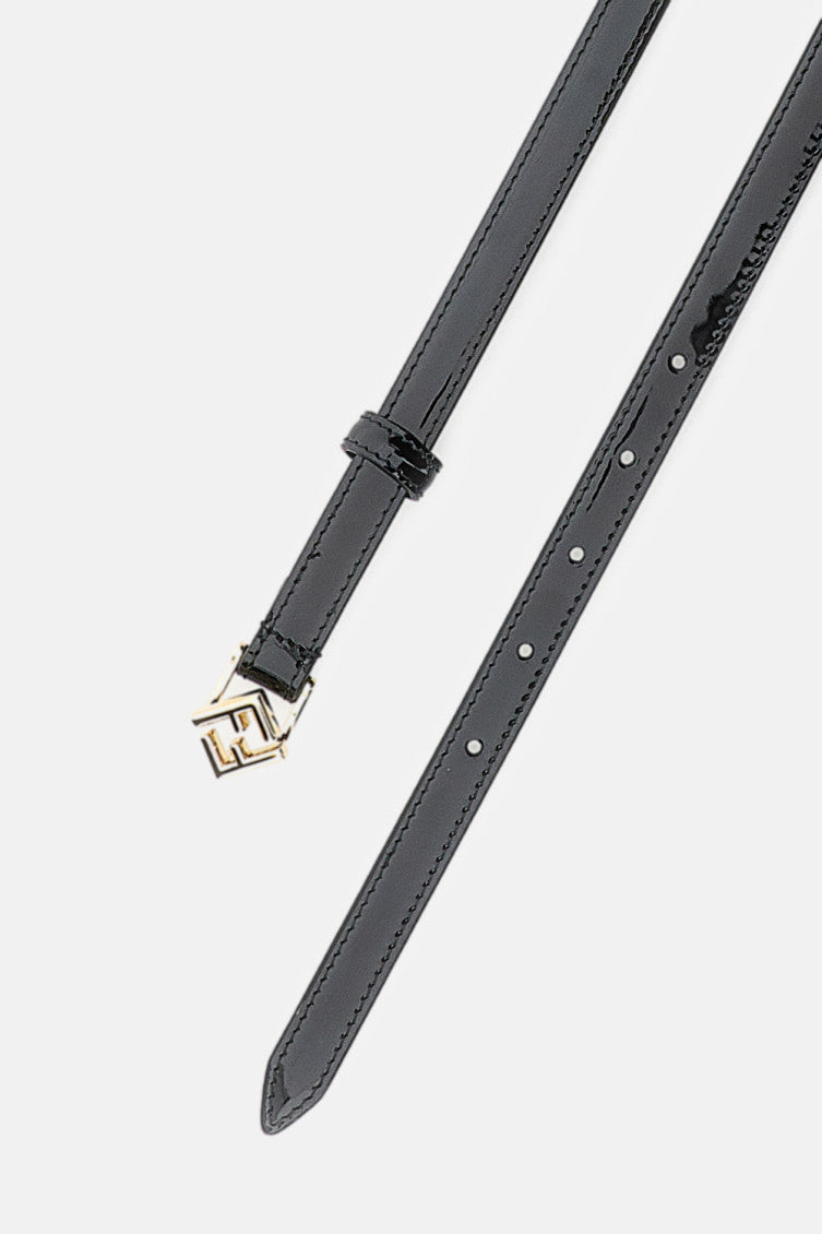 Black Logo Buckle Belt 2