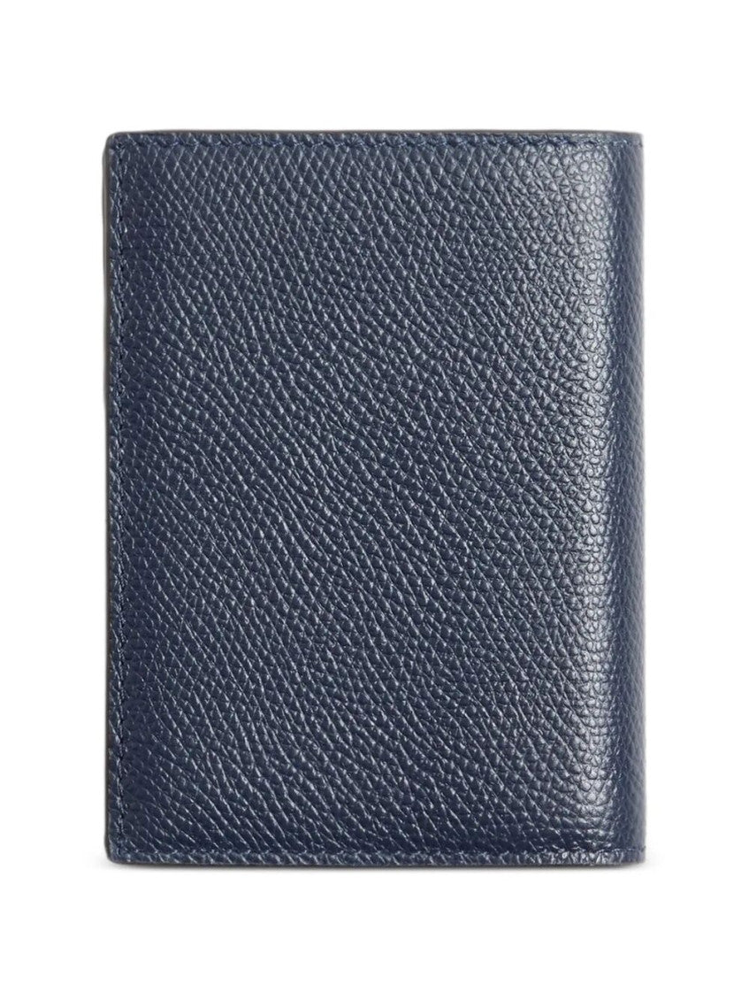 Blue Logo Textured Wallet 3