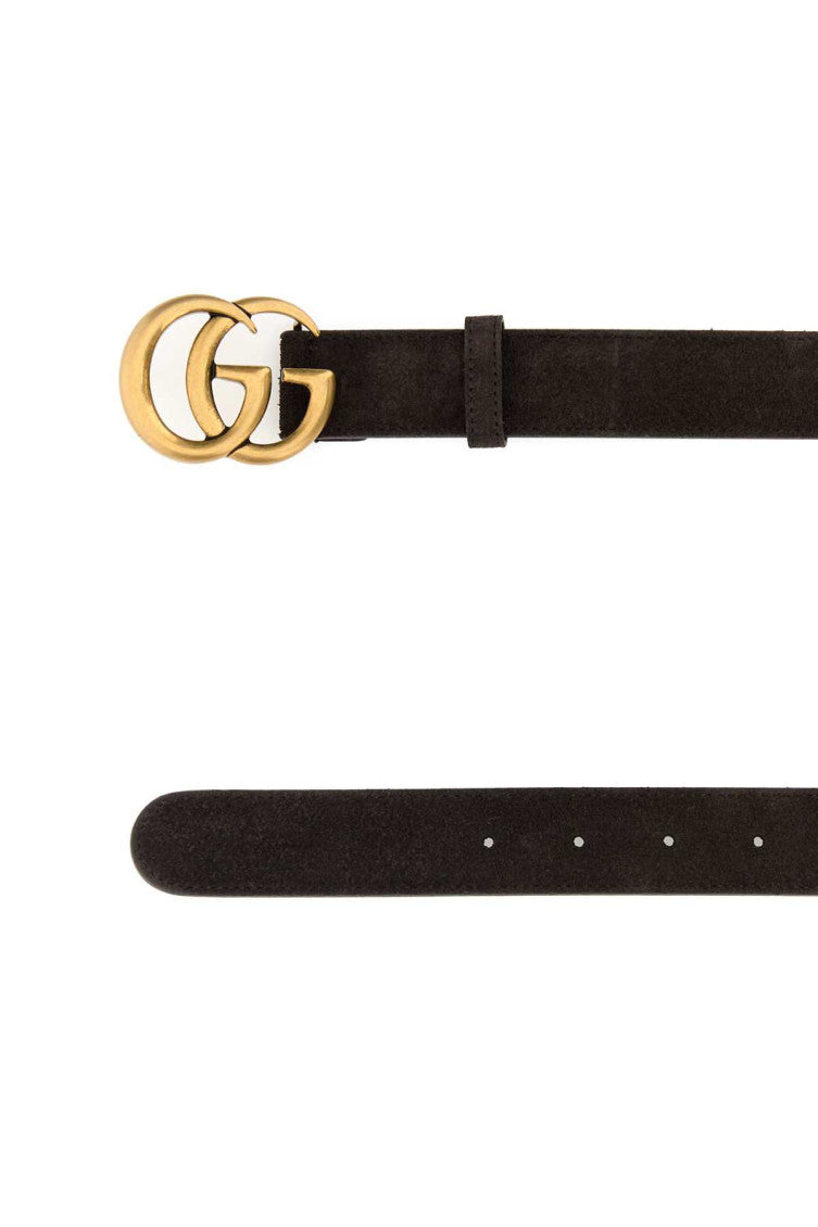 Dark Brown Suede Textured Belt 2