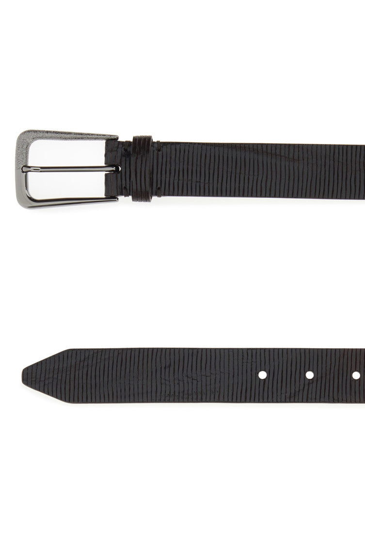 Dark Brown Textured Belt 2