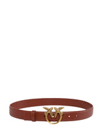Light Brown Logo Buckle Solid Belt 1