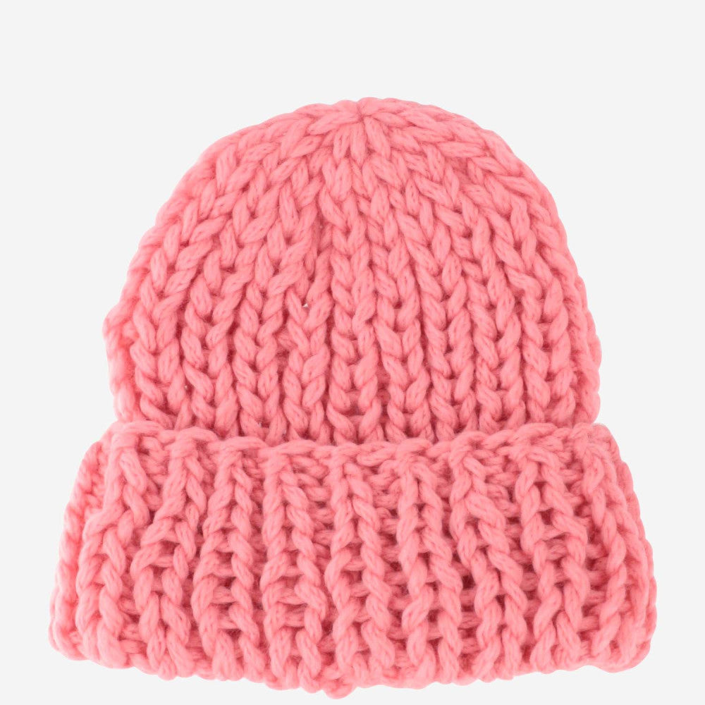 Pink MERINO WOOL BLEND HAT 2