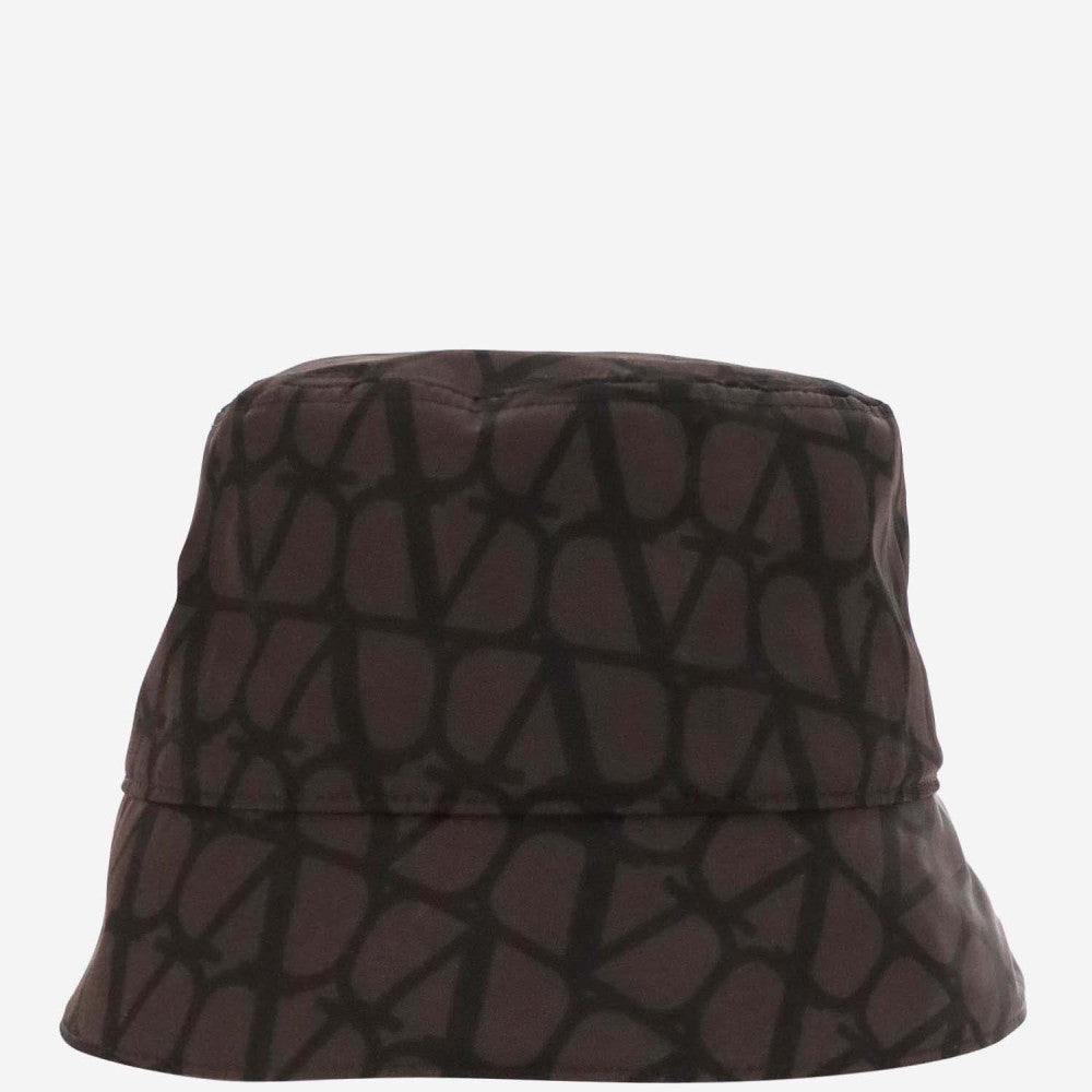 Dark Brown ICONOGRAPHE TOILE BUCKET HAT 2