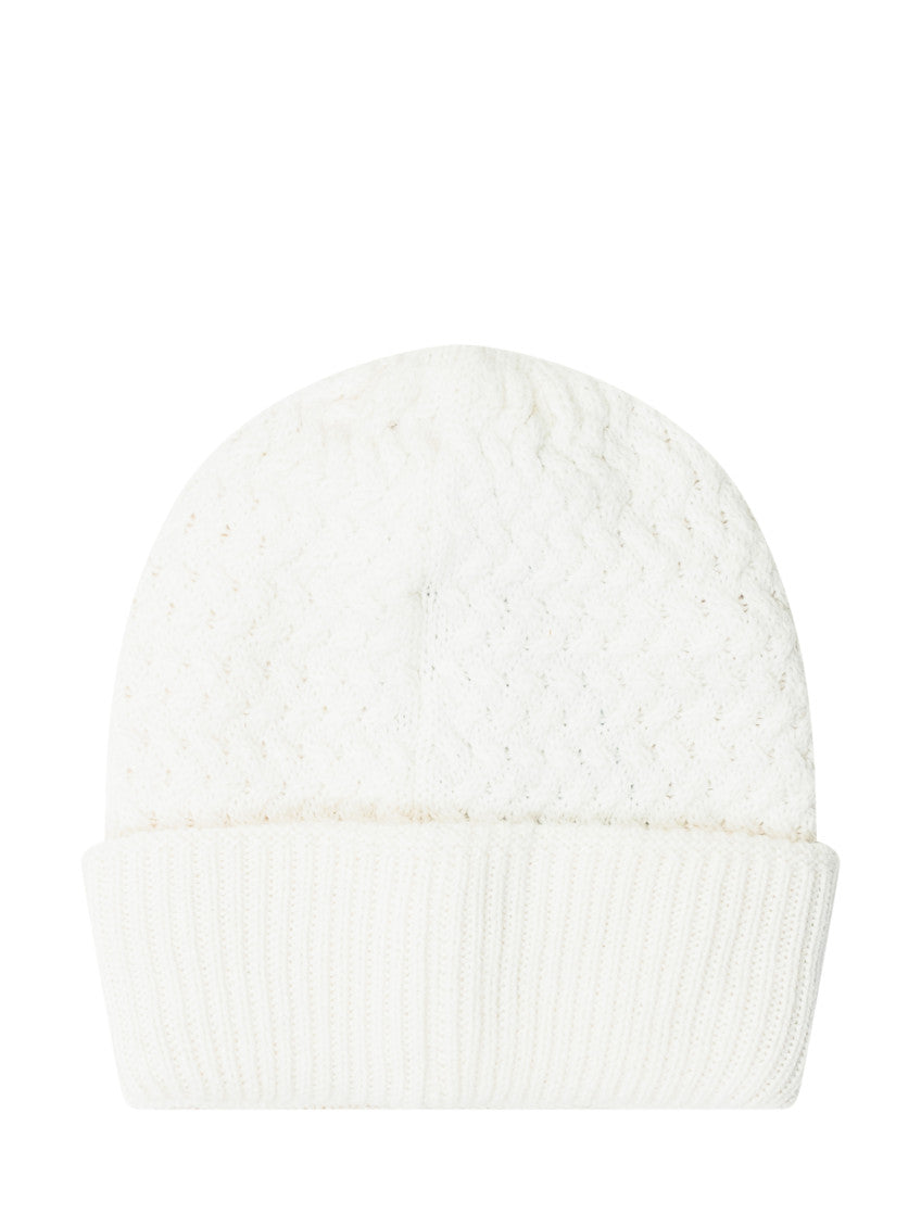 White  Logo Beanies Hat 2