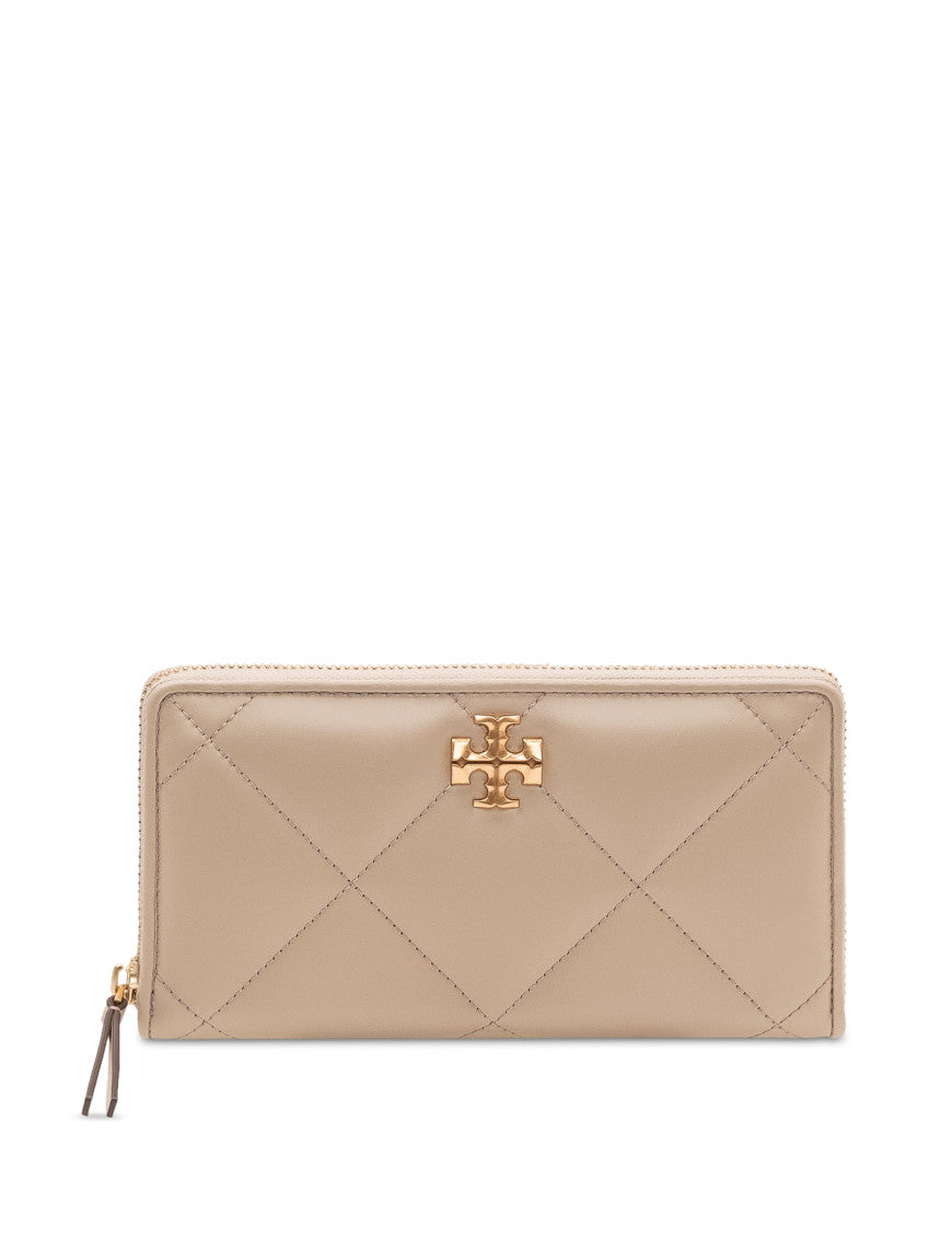 Beige Continental Quilted Wallet 1