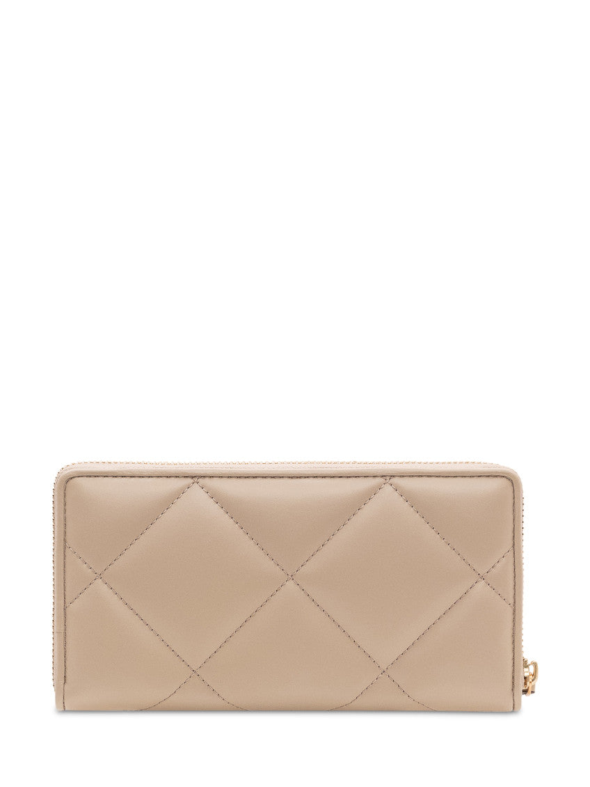 Beige Continental Quilted Wallet 2