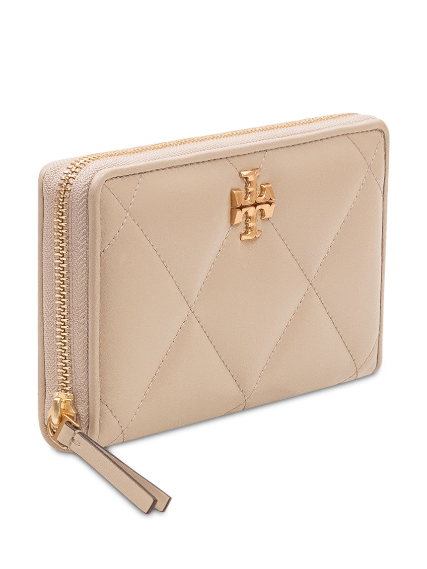 Beige Continental Quilted Wallet 3