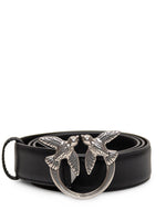 Black Love Birds Solid Buckle Belt 1