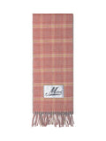 Pink Logo Checks Scarf 1