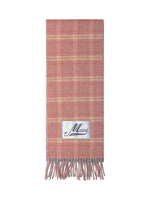 Pink Logo Checks Scarf 1