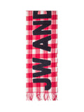 Red Logo Checks Scarf 1