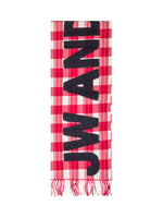 Red Logo Checks Scarf 1