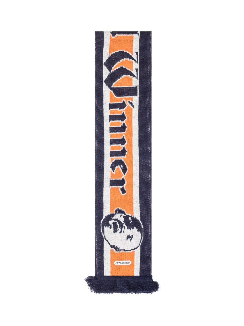 Orange Graphic Logo Scarf 2