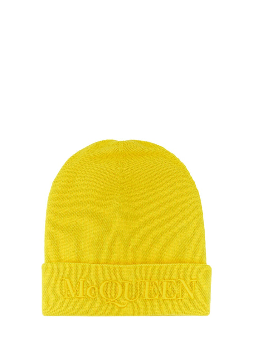 Yellow Logo Beanie Hat 1