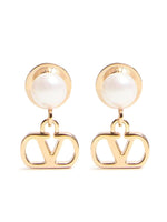 Golden VLogo Drop Earrings 1