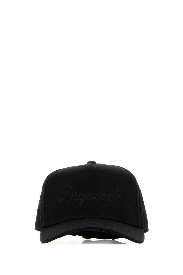 Black Logo Solid Baseball Hat 1