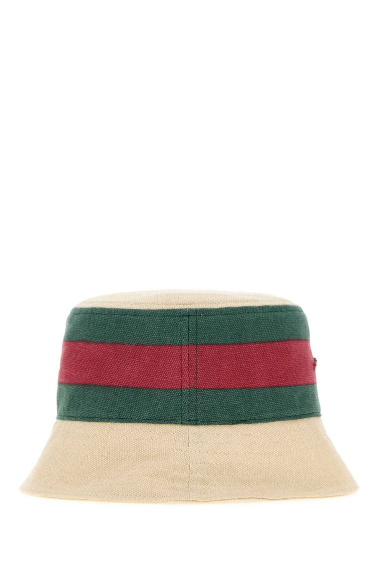 Beige Signature Stripes Bucket Hat 2