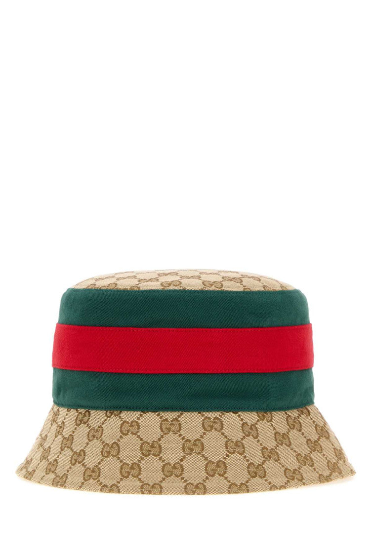 Beige GG Logo Bucket Hat 1