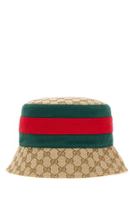 Beige GG Logo Bucket Hat 1