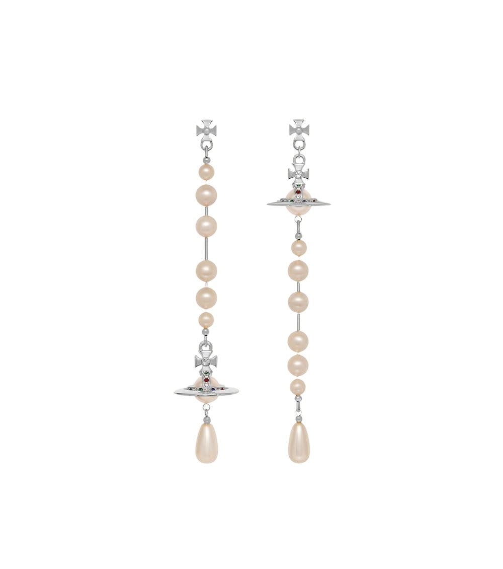 Silver Pearl Dangler Earrings 1