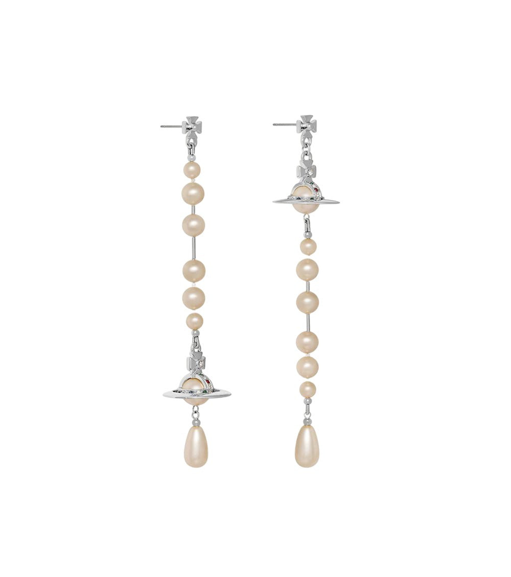 Silver Pearl Dangler Earrings 2