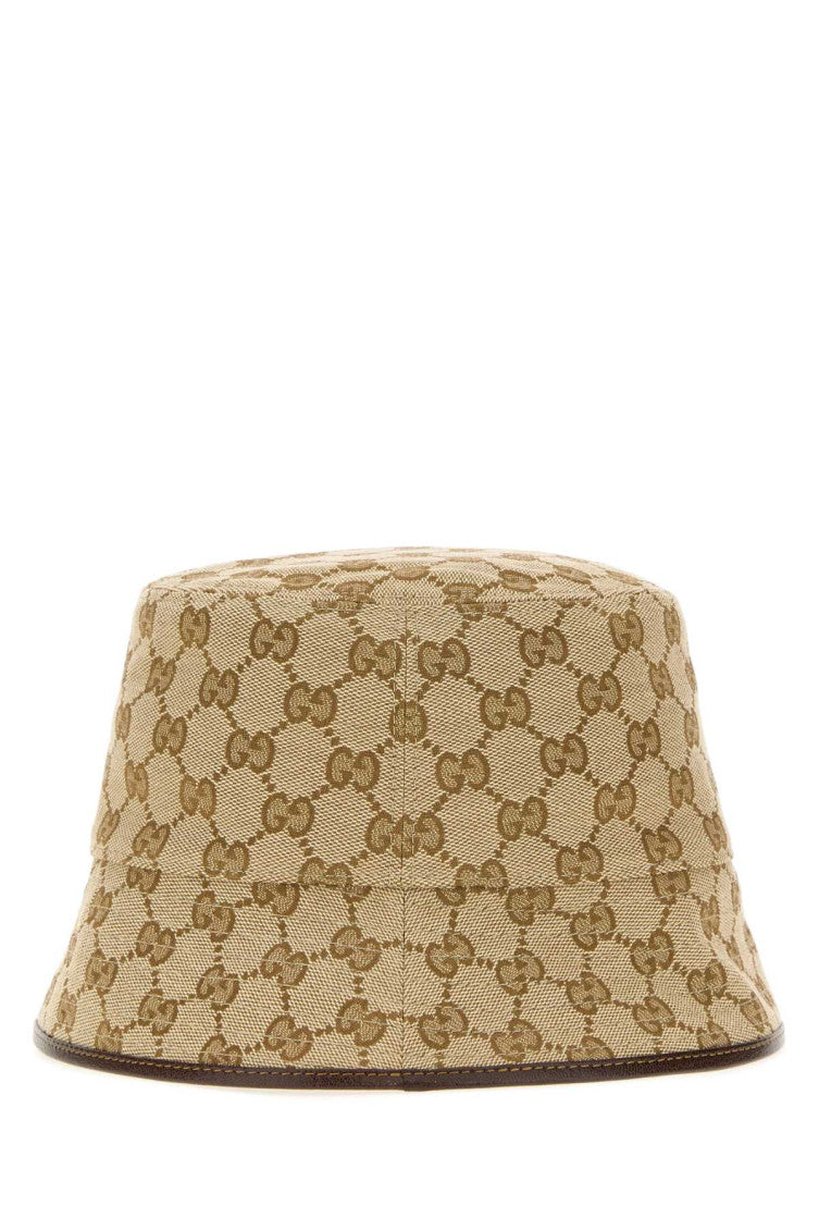 Beige GG Logo Bucket Hat 2