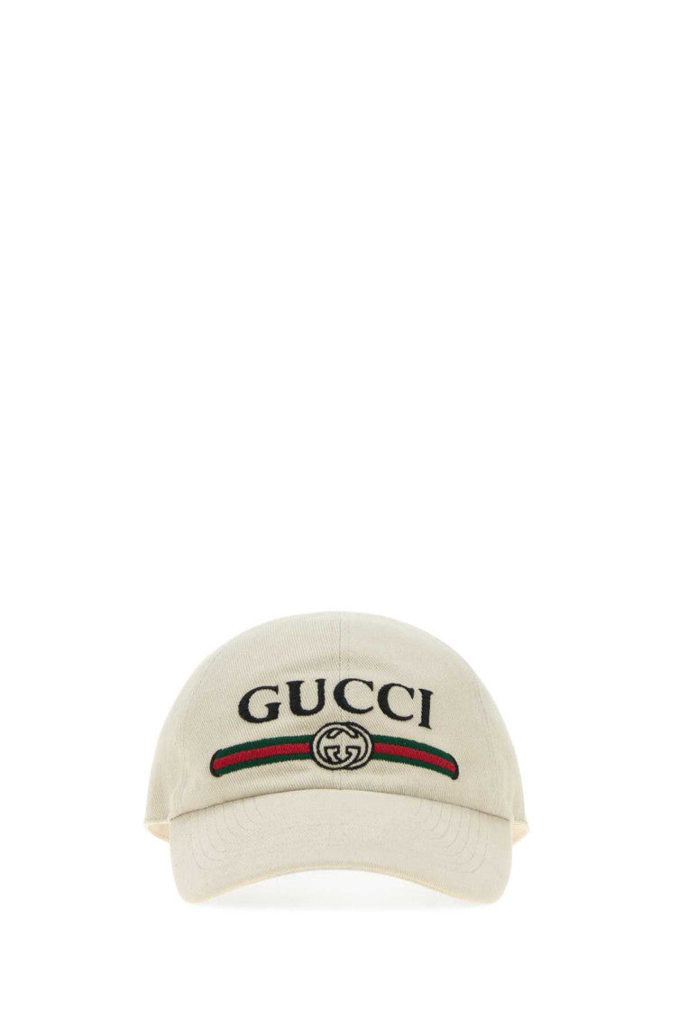 Beige Logo Textured Baseball Hat 1
