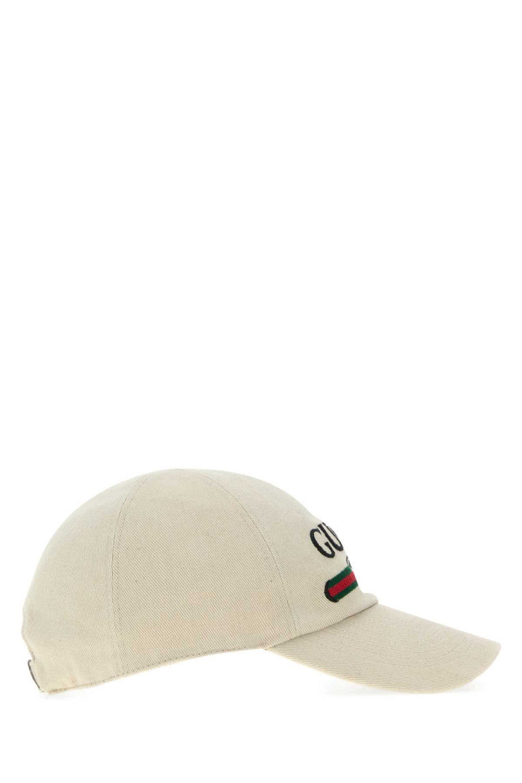 Beige Logo Textured Baseball Hat 2