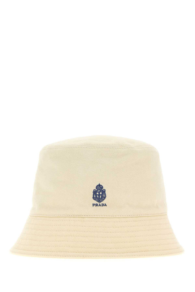 Brown Logo Textured Bucket Hat 1