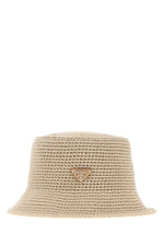 Beige Sand Textured Bucket Hat 1