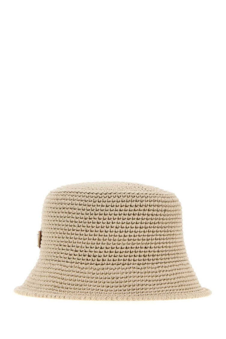 Beige Sand Textured Bucket Hat 2