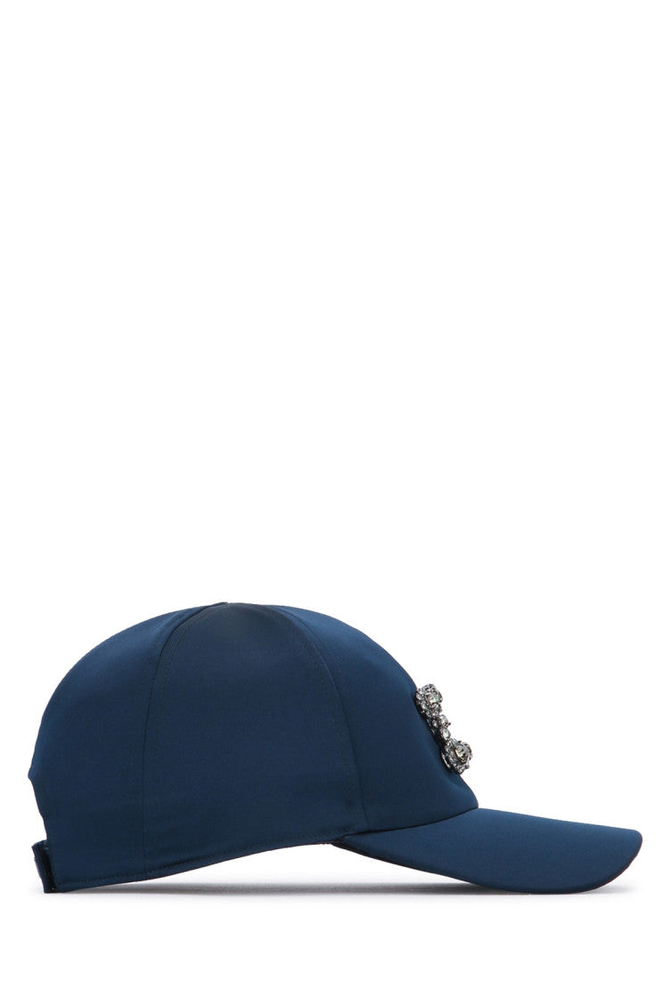 Blue Flowers Embellished Baseball Hat 2