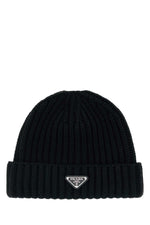 Black Milano Logo Beanies Hat 1
