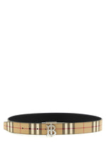 Beige Checks Reversible Belt 1