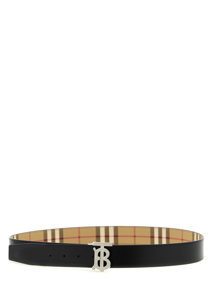 Beige Checks Reversible Belt 2