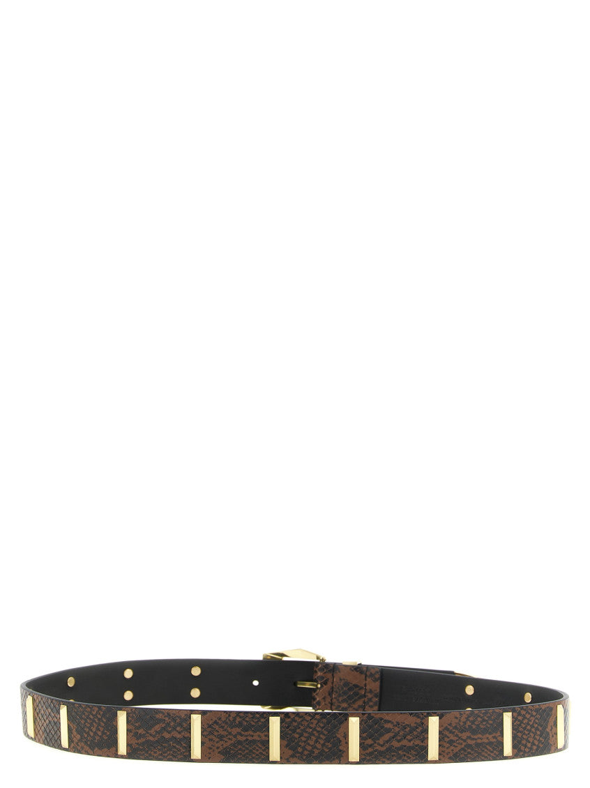 Dark Brown Animal Print Belt 2