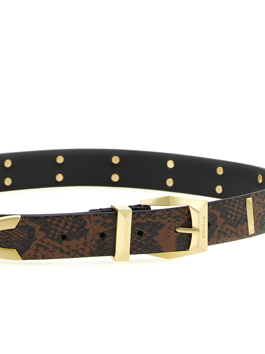 Dark Brown Animal Print Belt 3