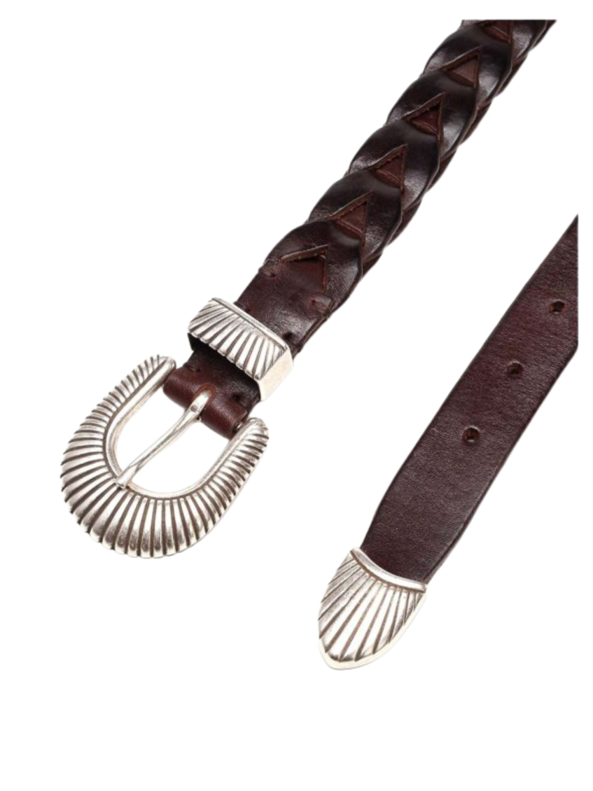 Dark Brown Textured Belt 2
