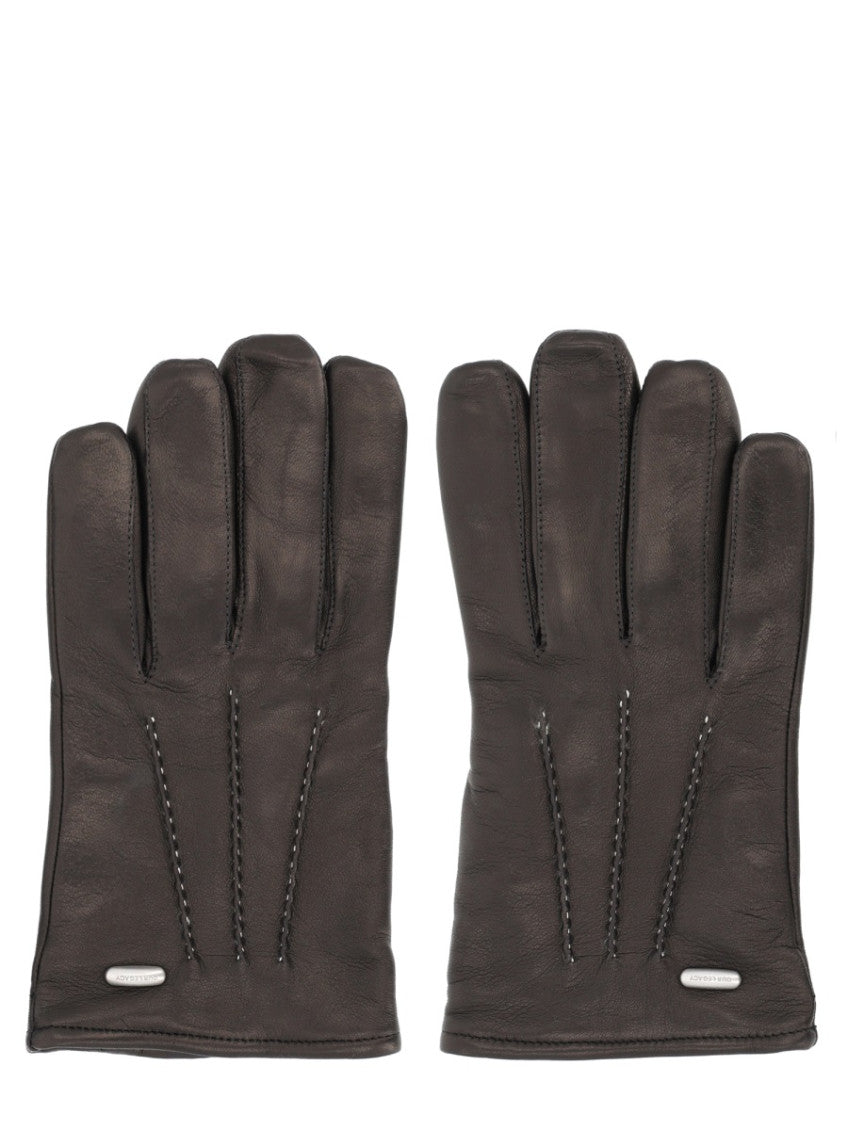 Dark Brown Solid Gloves 1
