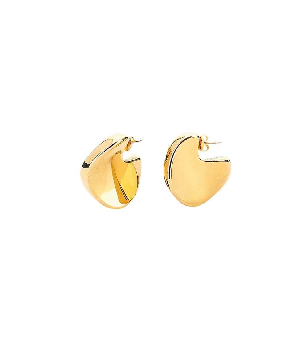 Yellow Geometric Hoop Earrings 1